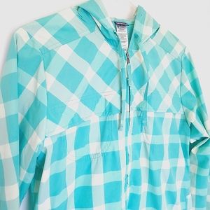 Gingham Patagonia Hooded Windbreaker